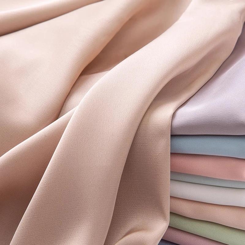 0.5m/1m/2m Soft Opaque Satin Chiffon Fabric For Home Wear, Clothing Skirts, Shirt linings,Pajamas, Handmade DIY Clothing Fabric