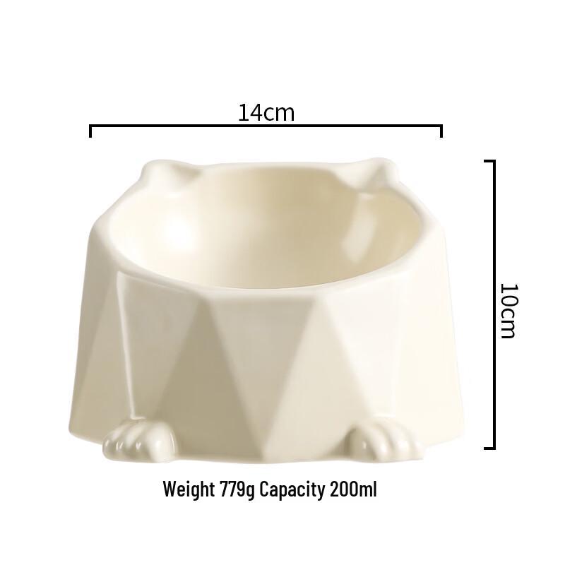 

Ergonomic Raised Ceramic Cat Bowl