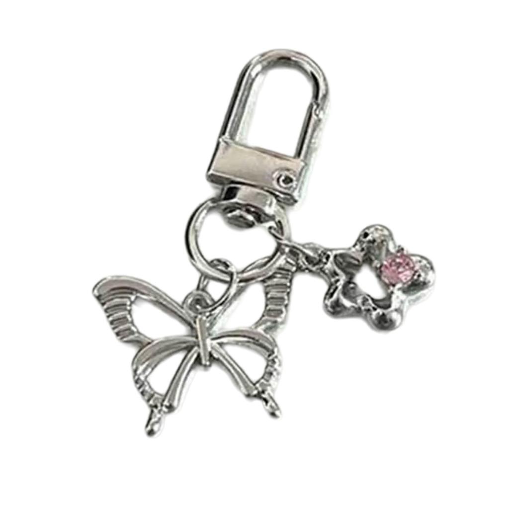 Cherry/Candy/Butterfly/Bow Heart Keychain Alloy Key Chain Multi-Functional Phone Chain Women Girls Bag Purse Accessory