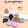 10PCS Triangle Powder Puff Soft Makeup Sponge For Face Eyes Contouring Shadow Cosmetic Washable Mini Velvet Foundation Puff