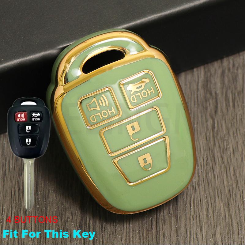 TPU 2/3/4 ButtonsCar Key Cover Case For Toyota Camry Prius Corolla RAV4 Sienna 2014 2015 Shell Fob Protected Holder Accessories