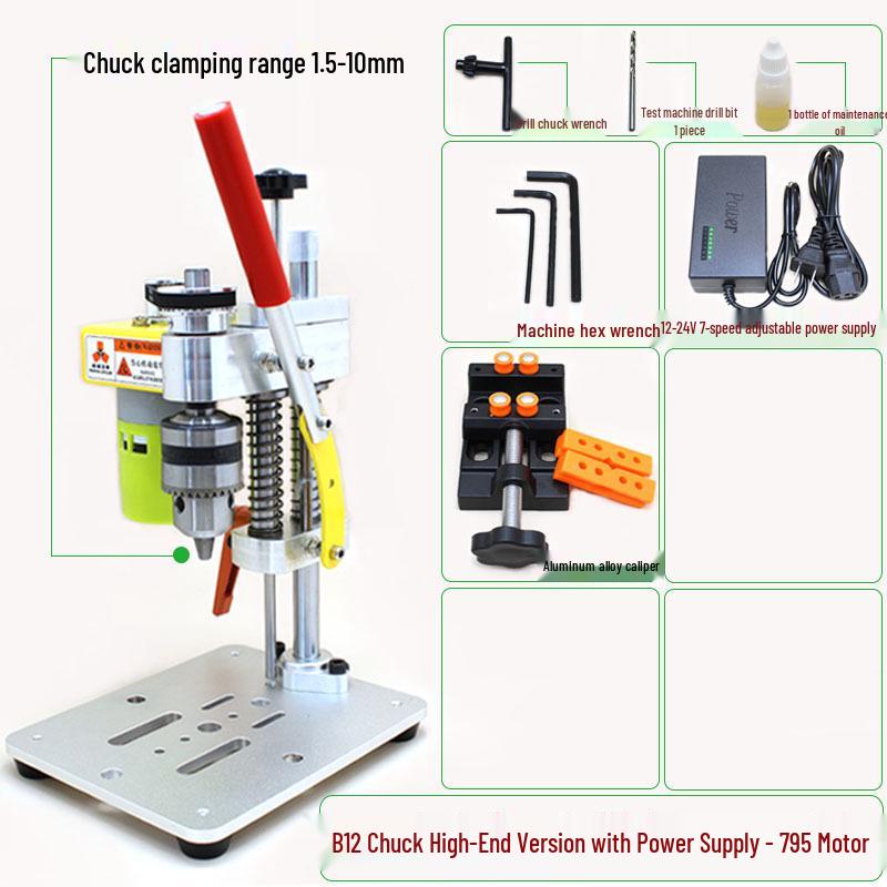 Micro Mini Desktop Drill for Phone & Watch Repair - Electric Grinding & Punching Tool