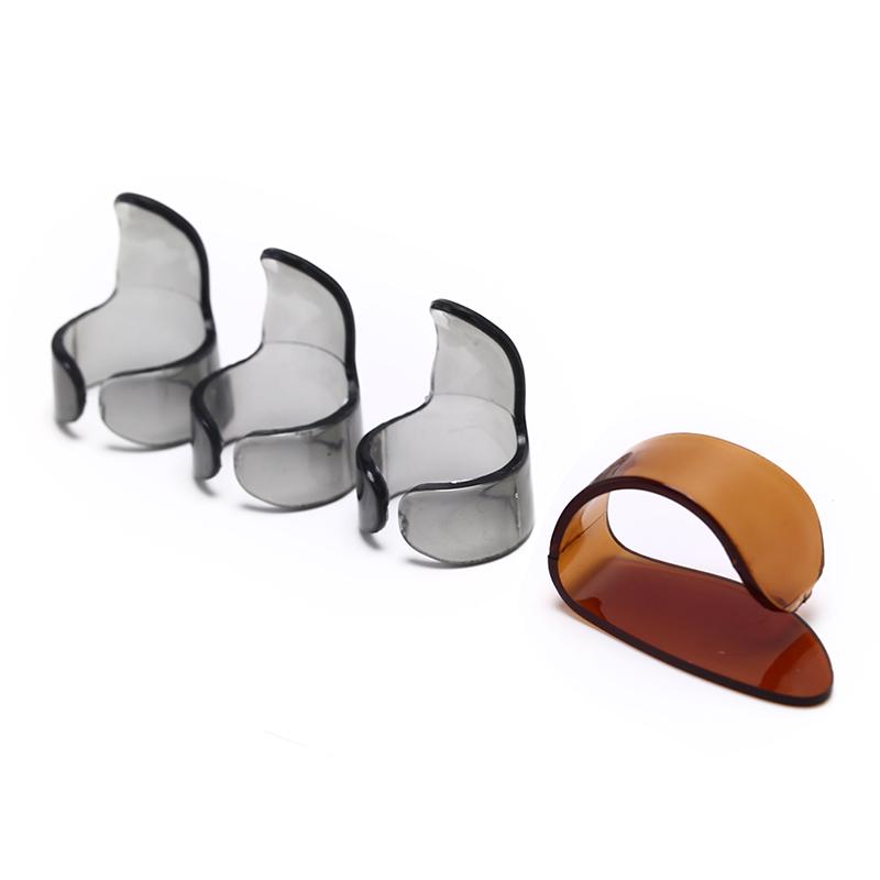 4Pcs Finger Guitar Pick 1 Thumb 3 Finger Picks Plectrum Guitar Accessories