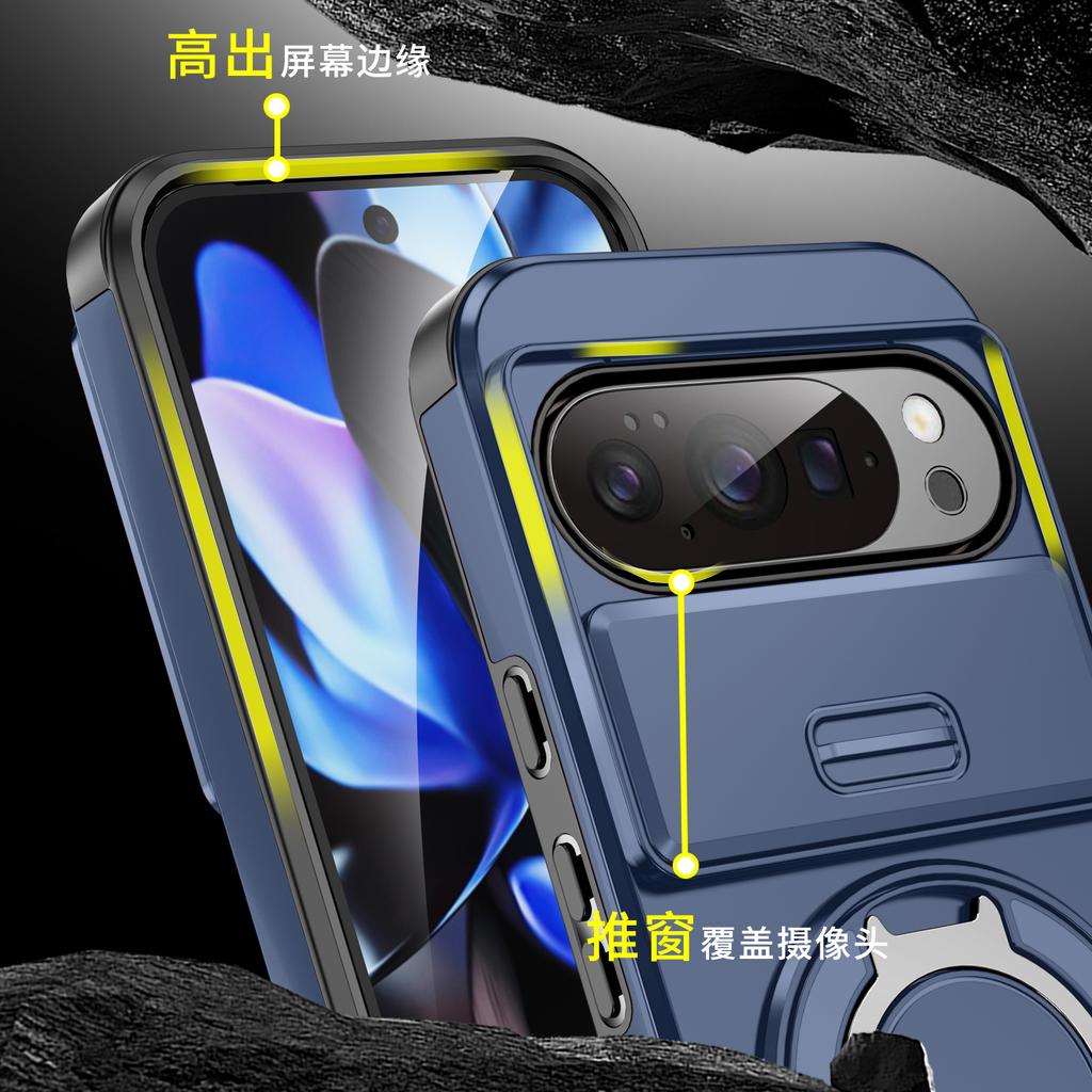 Ring Stand Protect Cover Case for Google Pixel 10 Pro XL Pixel10 8 7 8a 9a Pixel9 Shockproof Armor Matte Phone