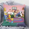 Animated F-family G-guy Drama Cartoon Pillow Case Square Pillow Bedroom Sofa Leisure ComfortCarLiving Room Home Decoration 40X40