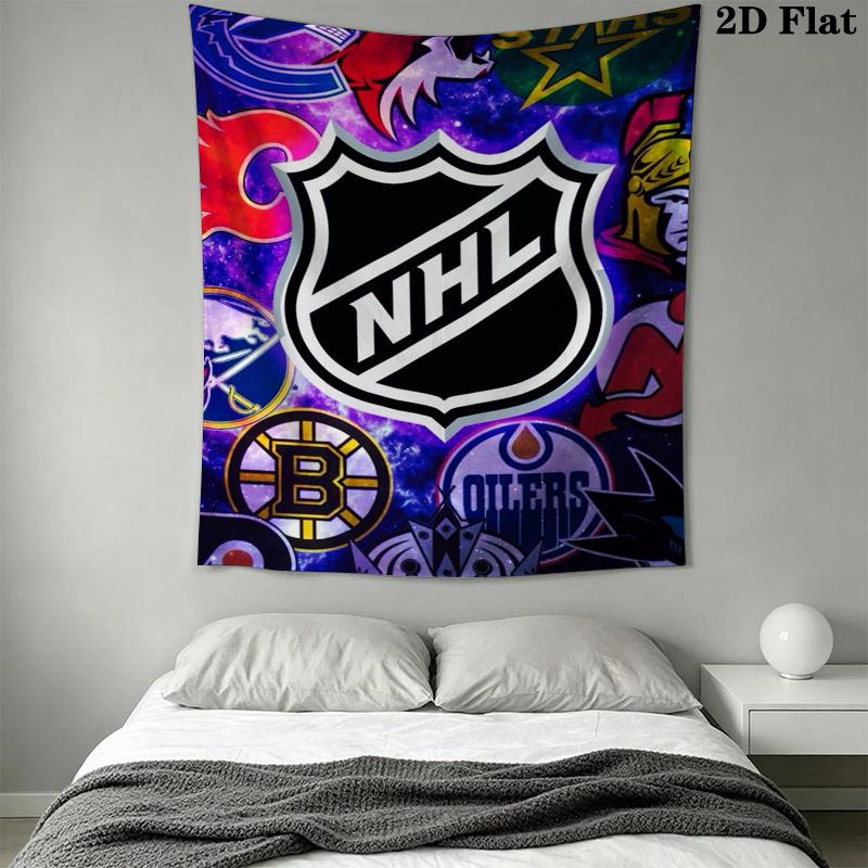 NHL Wall Tapestry Aesthetic Wall Hanging Printed Fabric Blanket Decorative Tapestries for Bedroom Living Room Home Decor
