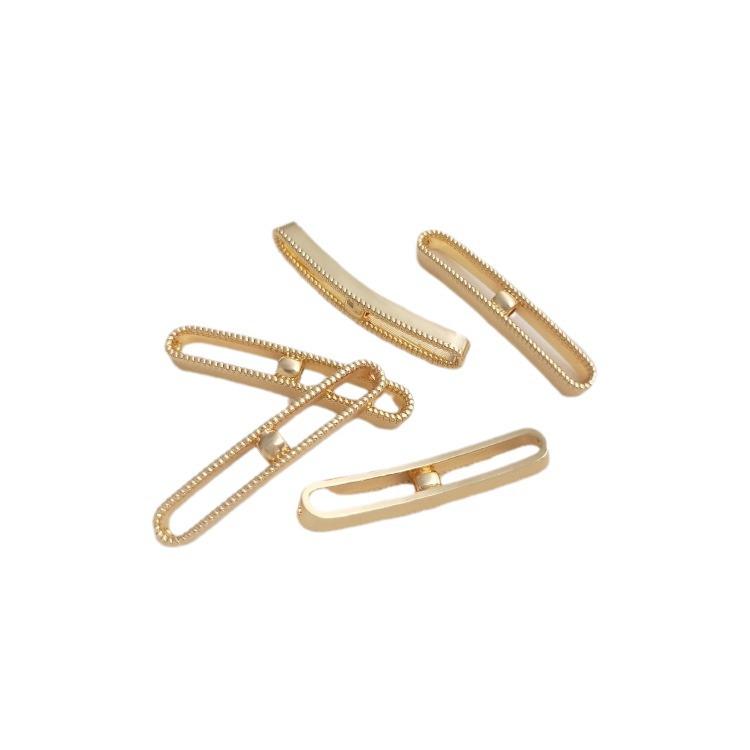14K Gold-Filled Crystal Pearl Bracelet Beading Kit with Curved Tube Components, DIY Jewelry Crafting Accessories