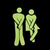 Dark Bathroom Luminous Home Decor Wall Sticker Washroom Door Sign Indicator Label Toilet Sticker
