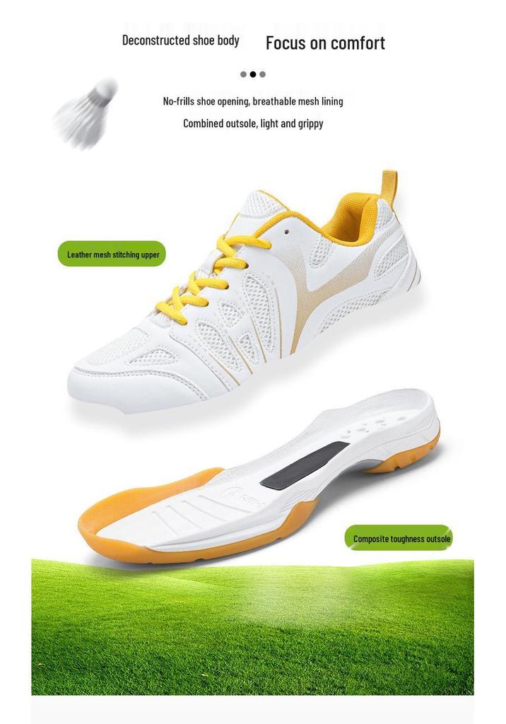 Unisex Breathable Professional Badminton & Table Tennis Shoes - New Model for Training & Student Use
