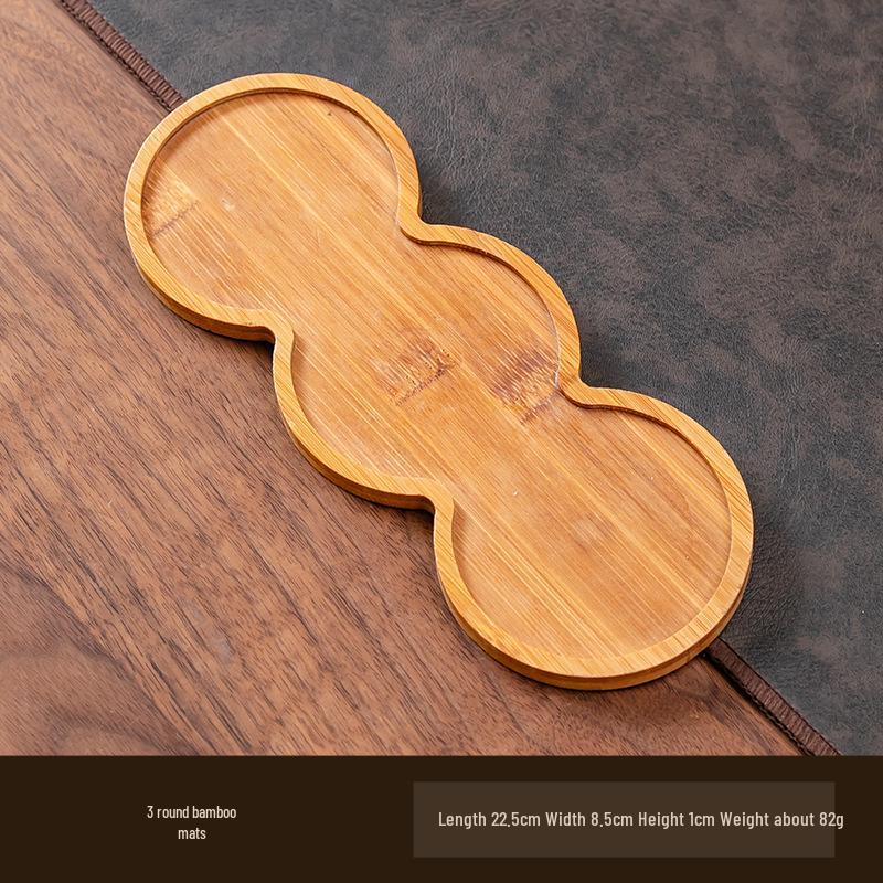 Round Bamboo Anti-Slip Mat & Tray for Indoor Plants, Coasters, and Decor