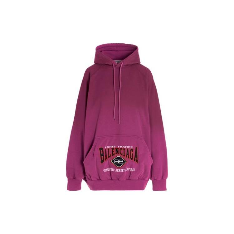 Balenciaga Sweatshirts Men's Rose Red Hooded Moderate Other 697879TMVB10556