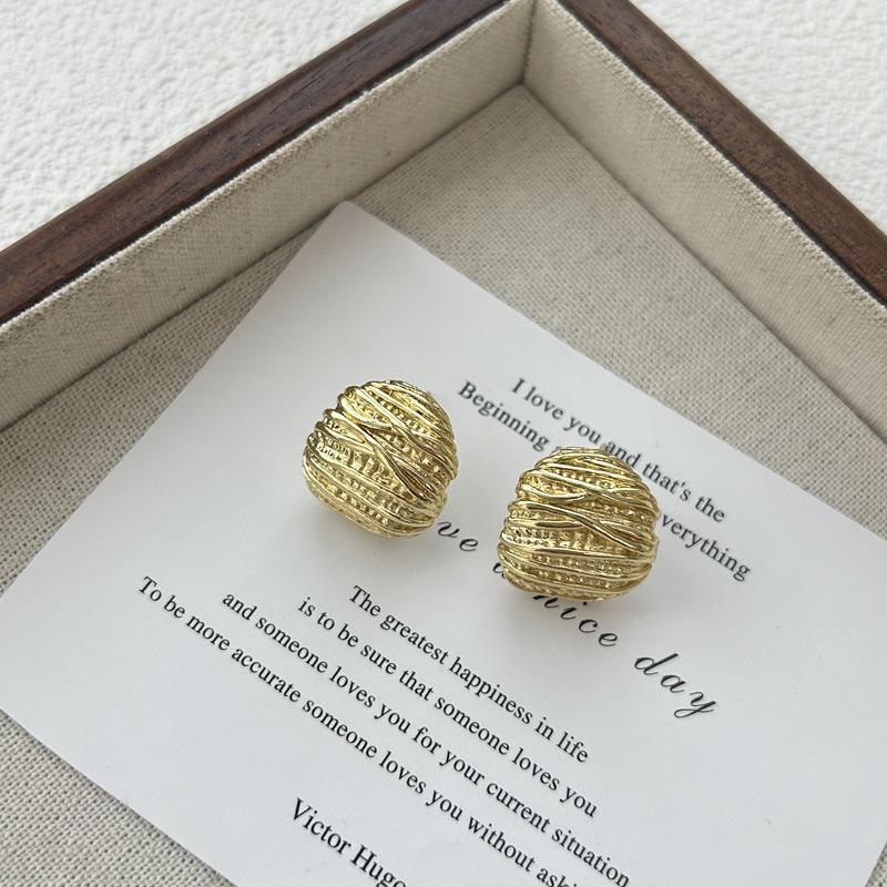Fashionable Niche Minimalist Cool Style Earrings золотой