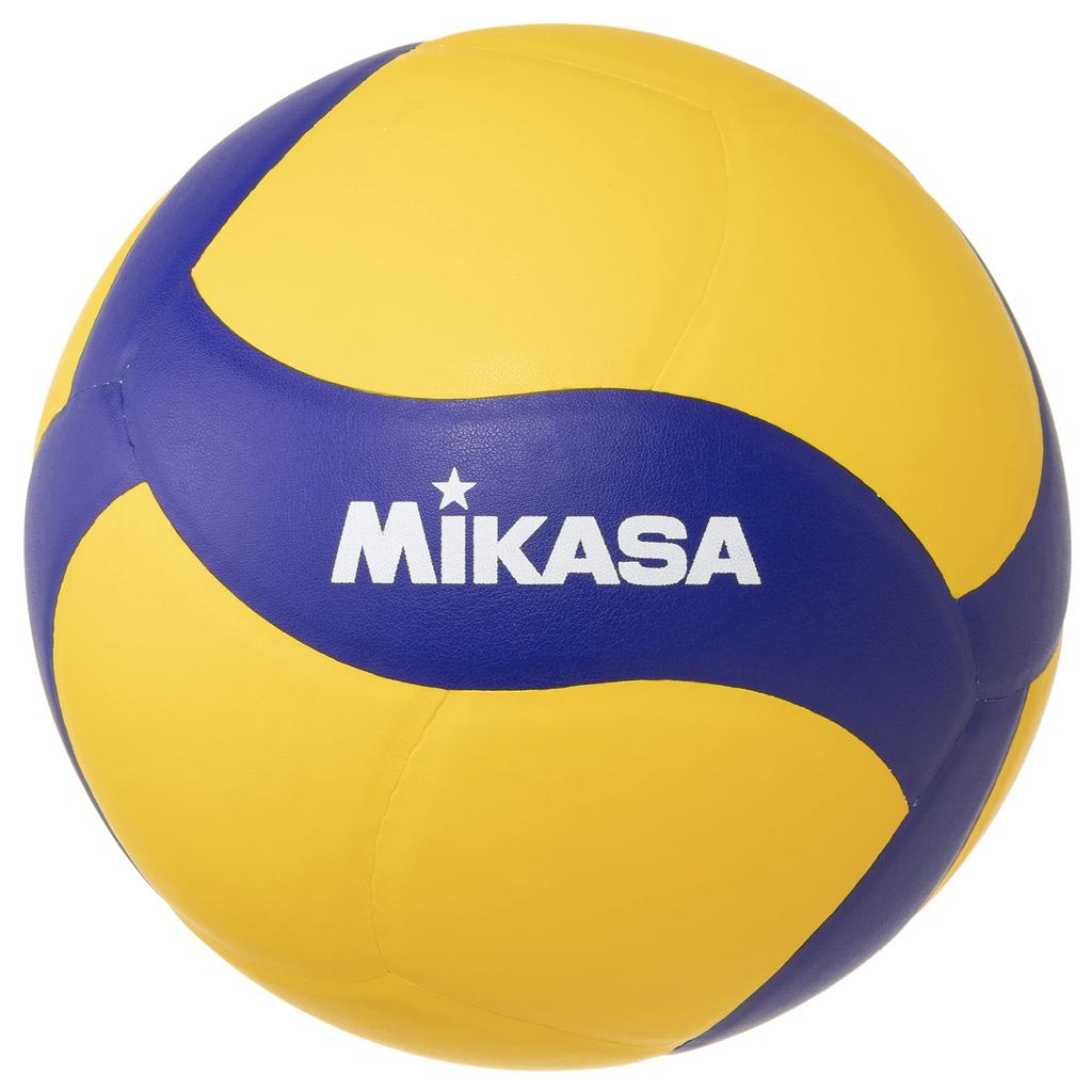 MIKASA Volleyball with Size for and High Recommended Internal Pressure Bells, 5, Adults, Colleges, Schools, Yellow/Blue, V330W-BL, 0.3 (kgf/cm2)