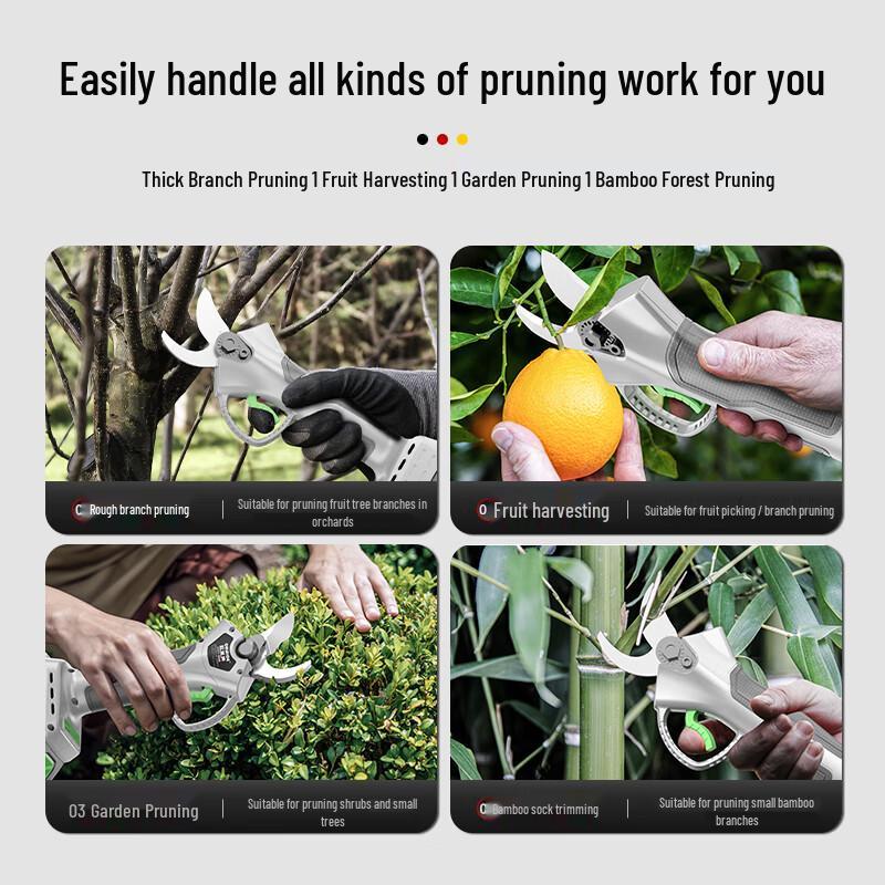 Oulaide 21V Cordless Electric Pruning Shears CN Plug (adapter Included)