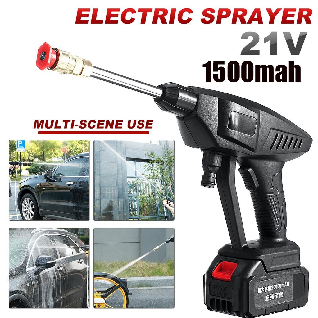 1500mah Cordless High Pressure Car Washer Rechargeable Car Wash Guns 21V Electric Water Guns Foam Machine