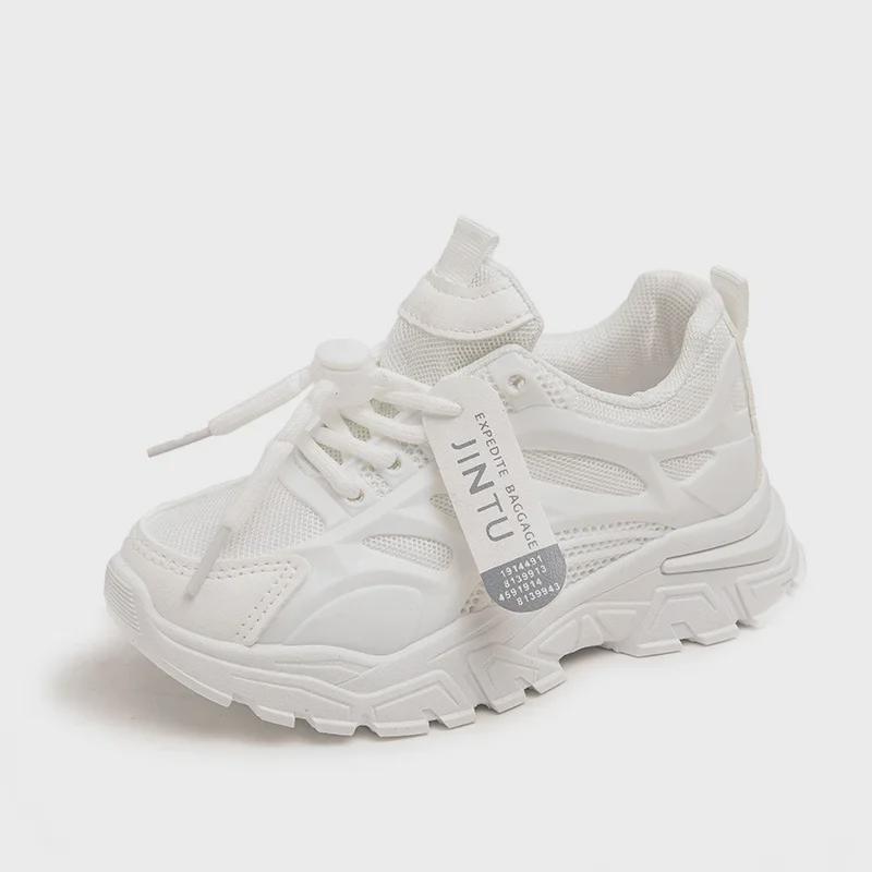 Dětské prodyšné síťové boty pro rok 2024 – univerzální sportovní tenisky pro volný čas pro chlapce a dívky, jarní a podzimní kolekce