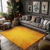 Tuniu Sonnengelber Geometrischer Teppich Rutschfeste Bodenmatte für Wohnzimmer, Schlafzimmer, Küche