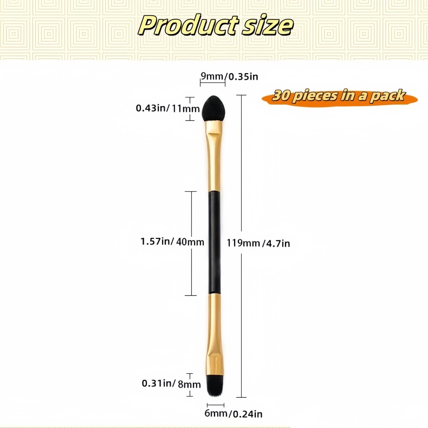 Eyeshadow Brush Set with Double Head 30 Pcs Eye Shadow Applicators Sticks Eye Shadow Brush Set 2 In 1 Makeup Applicators for Women Eyeshadow Brushes
