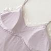 2025 Pure Desire Women's Summer Pajama Set: Lightweight Camisole and Shorts with Chest Pads, Versatile for Indoor and Outdoor Wear.