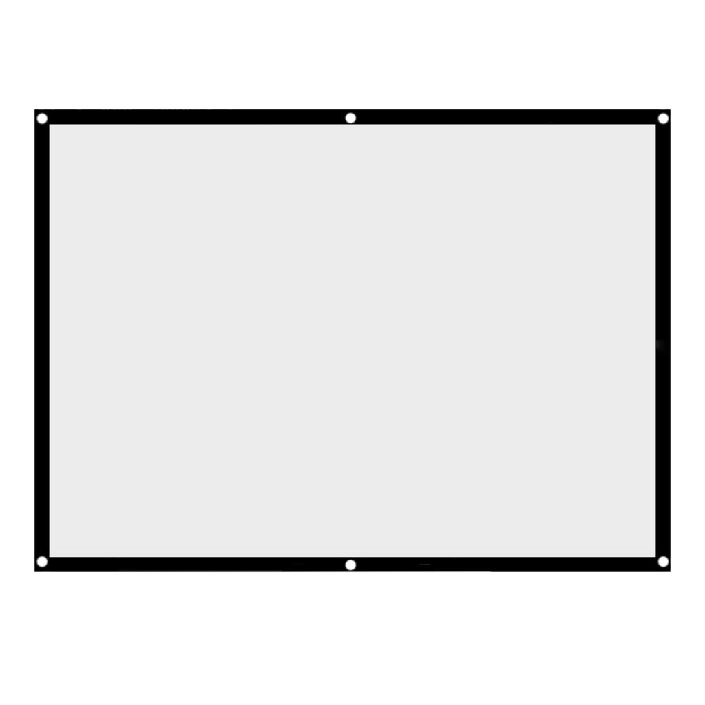 1 pièce Rideau de Projecteur Blanc Pliable Portable Sans Plis Écran de Projection 4:3 (100 pouces)