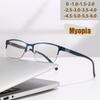 Color-changing Men's Semi-rimmed Business Glasses Frame Prescription Lenses Classic Style 809 Lightweight Durable