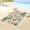 Butterfly Floral Nature Botanical Beach Towel, Soft Microfiber Unisex Oversized for Swimming Travel