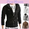 Mens Slim Fit Stand Collar Long Sleeve Coat Top Military Jacket For Stylish Look