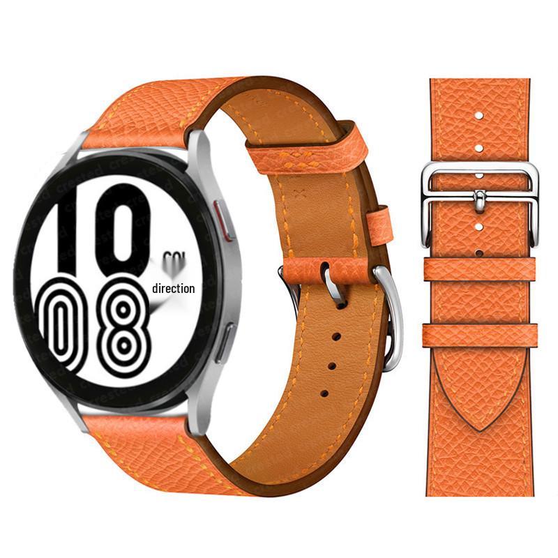 Hermes Leather Strap for 20/22mm Huawei GT, Samsung Galaxy, Garmin Venu