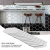 12 Pcs Self Adhesive Hexagon Wall Mirror Sticker Silver Self Adhesive Wall Decal  Sofa Backdrop