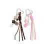 Pingente Chaveiro Coração Estilo Miu - Pingente Versátil Personalizado de Corda Trançada para Mala