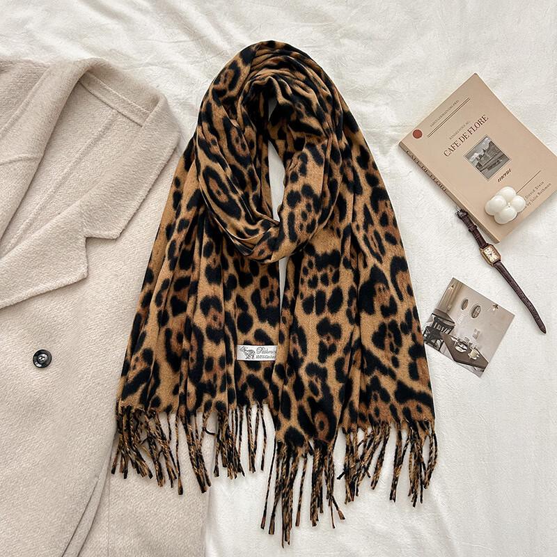 Women s Graphene Heated Leopard Print Scarf
