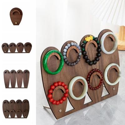 Organizer Necklace Display Stand Wood Bracelet Display Rack Portable Bracelet Tray  Women