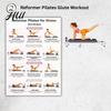 Efficient Pilates Workout 3Pcs Equipment Training Poster Set Full Body Core Strengthening Shaping Course Posture Chart Home Gym Exercise Guide