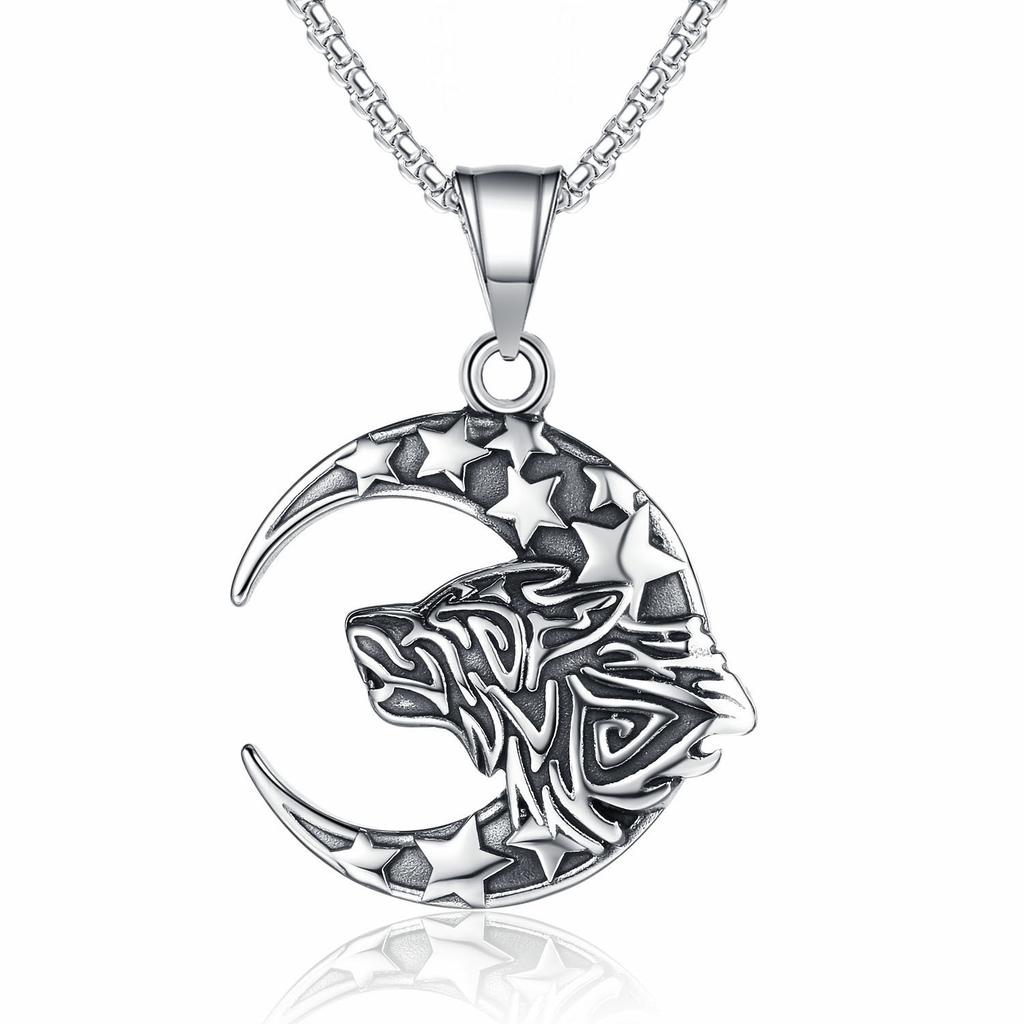 Fashion Trend Star Leopard Head Necklace Pendant