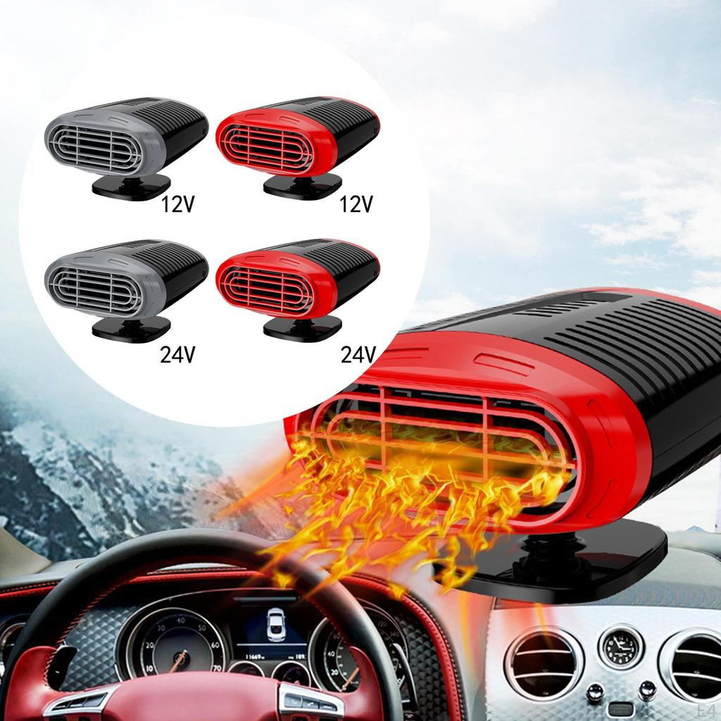 Car Heater 0W Trailer Auto Windshield Truck Demister Defogger Cig Plug Clear Driving Sight Fast