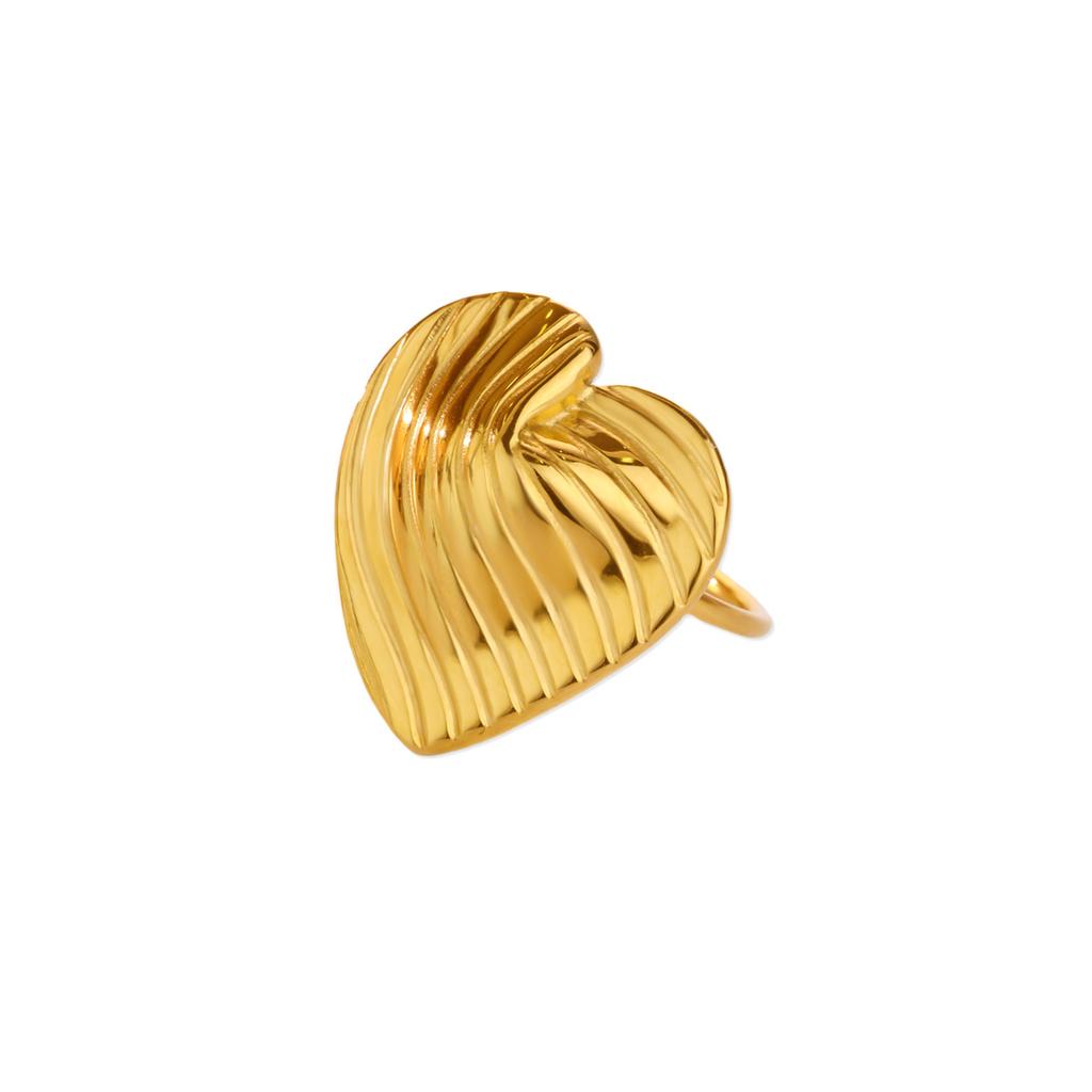 Zircon Four Leaf Clover Rings For Women Gold Color Stainless Steel Opening Couple Ring Aesthetic Wedding Bohemian Jewelry Gift