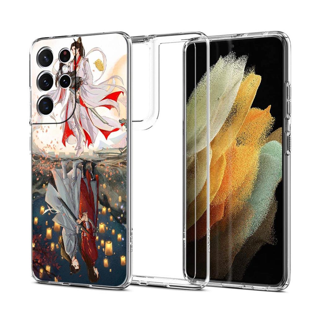 TGCF Heaven Official's Blessing-Telefonhülle für Samsung Galaxy S22 5G S20 Ultra S21 FE 5G S10E S9 S8 S10 Plus Note 20, transparente Abdeckung