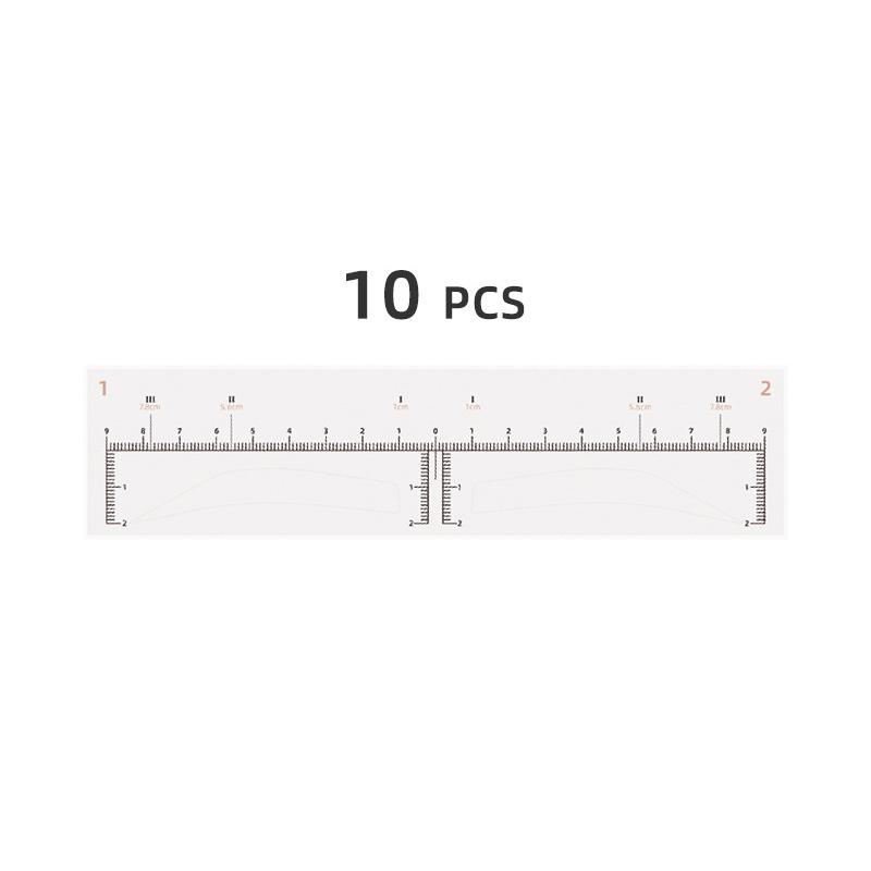 10/20/50 Stück Einweg-Augenbrauenlineal Selbstklebender Aufkleber Microblading Tattoo Positionsmarkierung Schablonen Professionelles Make-up-Werkzeug