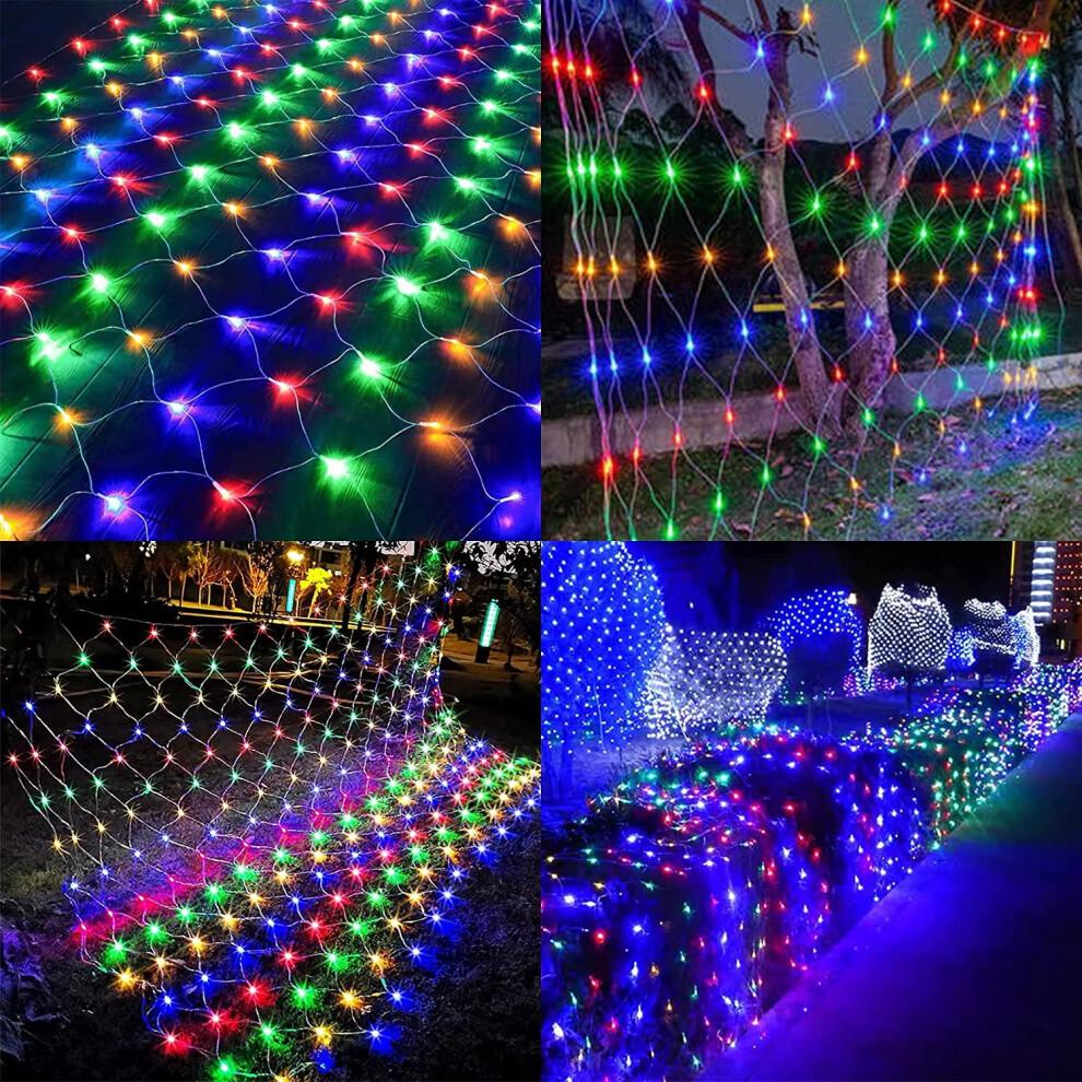 9.84ft x 6.5ft Christmas Net Lights,204 LED 8 Modes Connectable Christmas Lights Decoration, Waterproof Christmas Lights Outdoor B