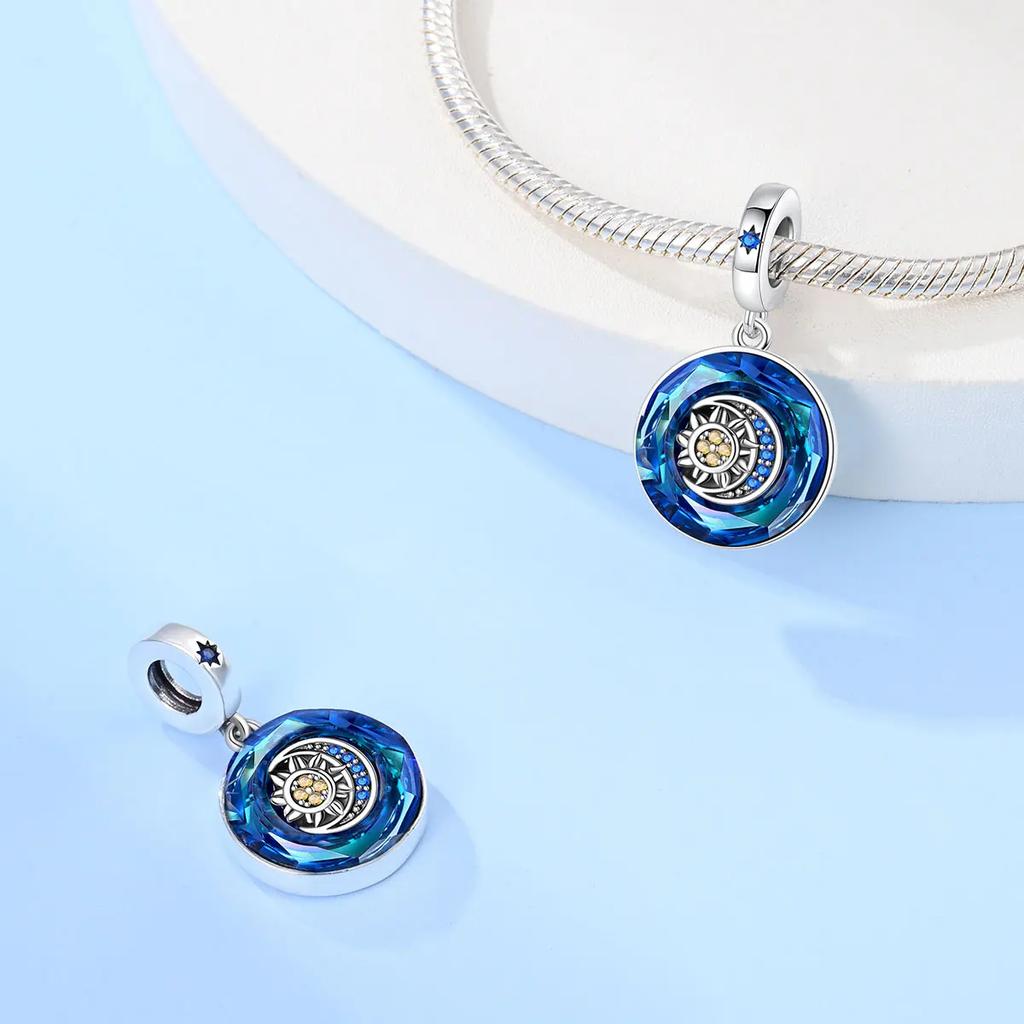 Charms Copper Luminous Spaceship Astronaut Planet Sun Beads Pendants Fit Diy Bracelet Necklace Making Women Exquisite Gifts