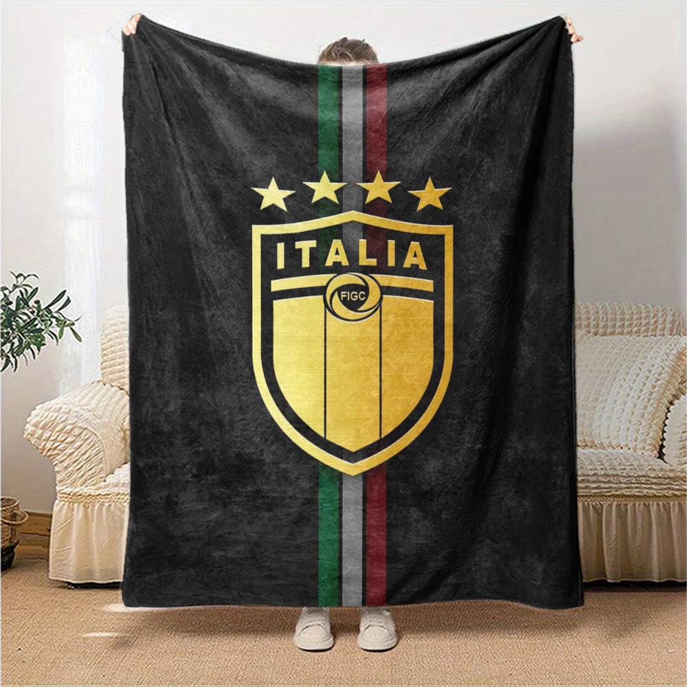 Italia Print Flannel Blanket High Quality Warm Comfortable Cover for All Seasons Perfect for Gifts Home Decor