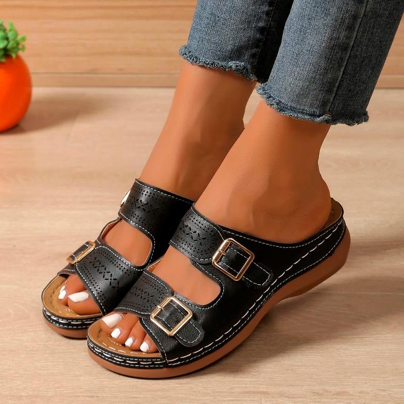 

Women Wedge Slippers Premium Orthopedic Open Toe Shoes for Women Anti-slip Platform Retro Slippers Female 2025 Summer Fashion 43 хакі