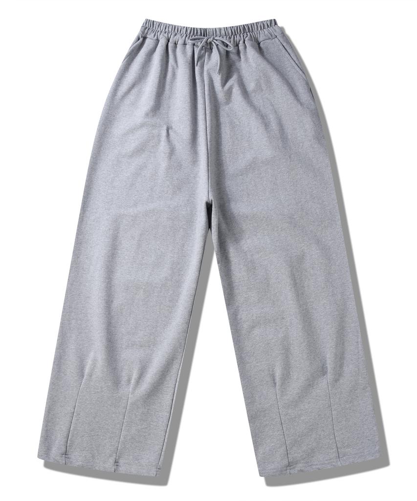 ROCKED GARAGE [Unisex] Training Pintuck Wide Sweatpants [Gray]