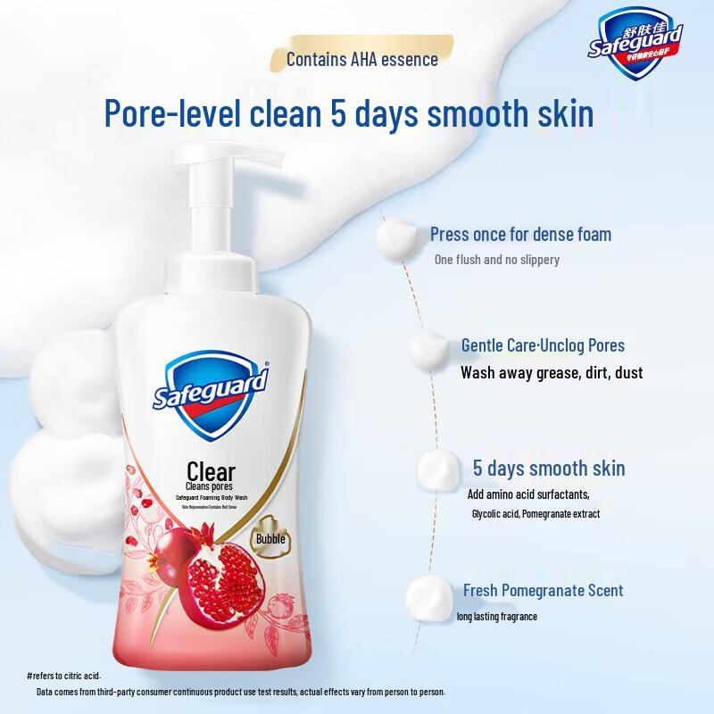 Safeguard Renewing Red Pomegranate Foaming Body Wash