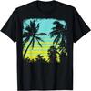 Palm Tree Silhouette Tree Design, Vintage Graphic Gift T-Shirt