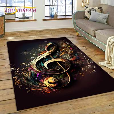 Kolorowa nuta nuta kreskówka dywan dywan dla domu salon sypialnia Sofa wycieraczka Decor, dywanik dla dzieci mata antypoślizgowa