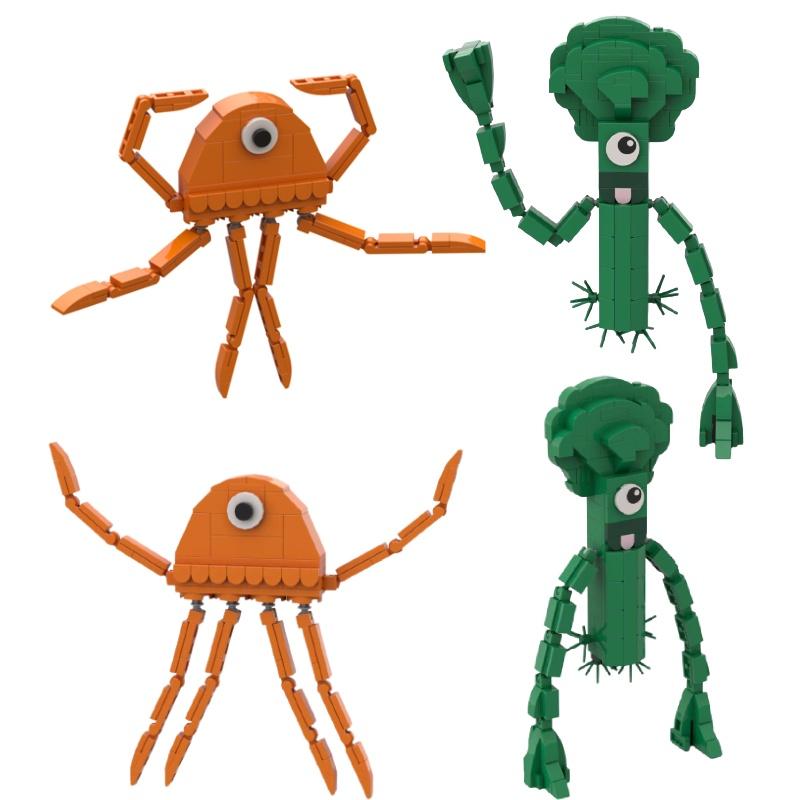 Maze Witch Building Blocks Compatible With Lego, Green Cabbage Table Decoration, Diy Toy For Kids