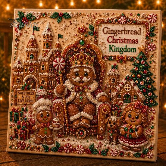 Seasonal DIY Art Supplies Xmas Faux Pearl Kit, Santa Claus Reindeer Painting Calming Hands On Hobbies Sparkling 3D Festive Wall Craft Kit for Adults,