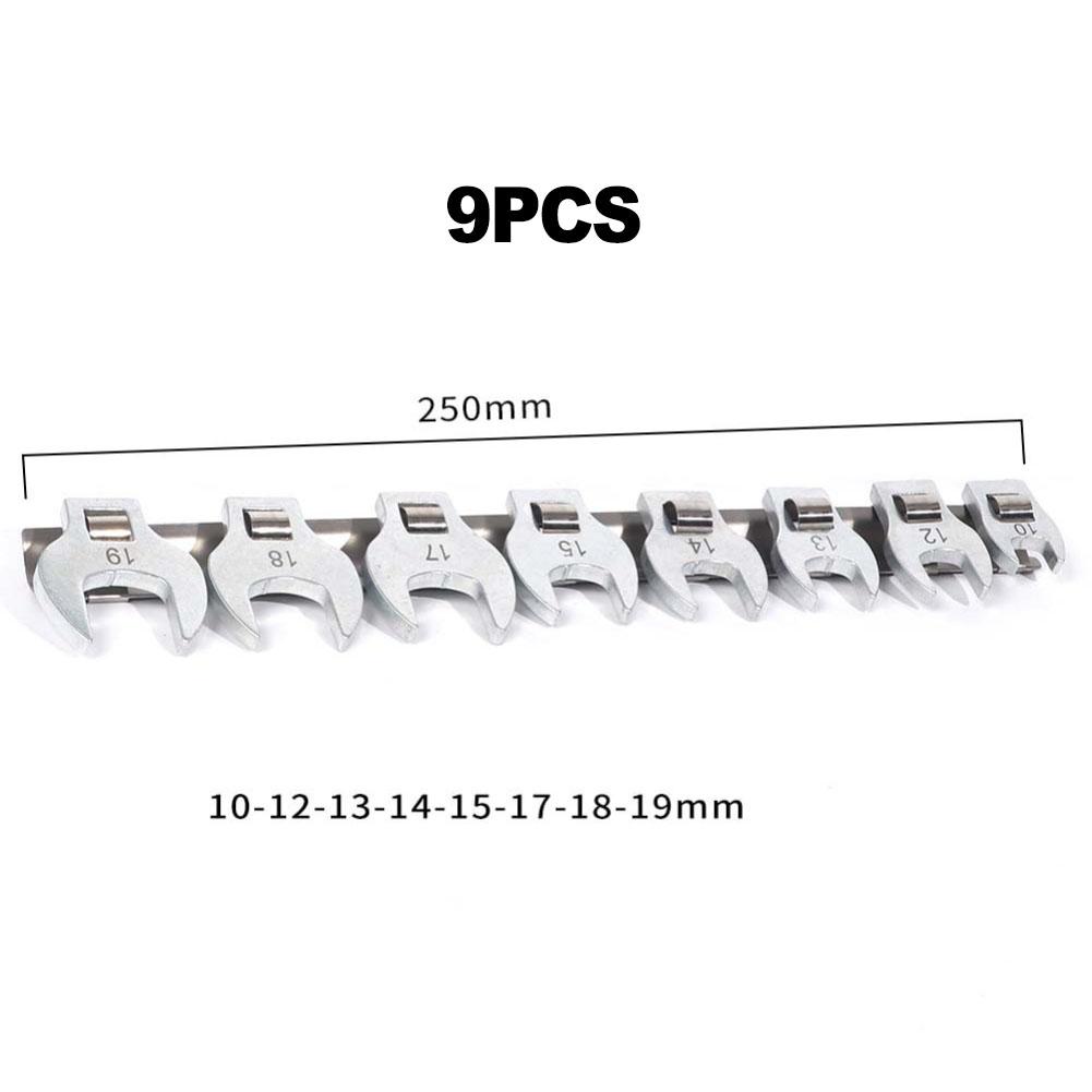 10-22mm Metric Nut Wrench Tool Kit Wrench Set 3/8in Car Maintenance Wrench Tool Car Repair Tool Accessories 9PCS