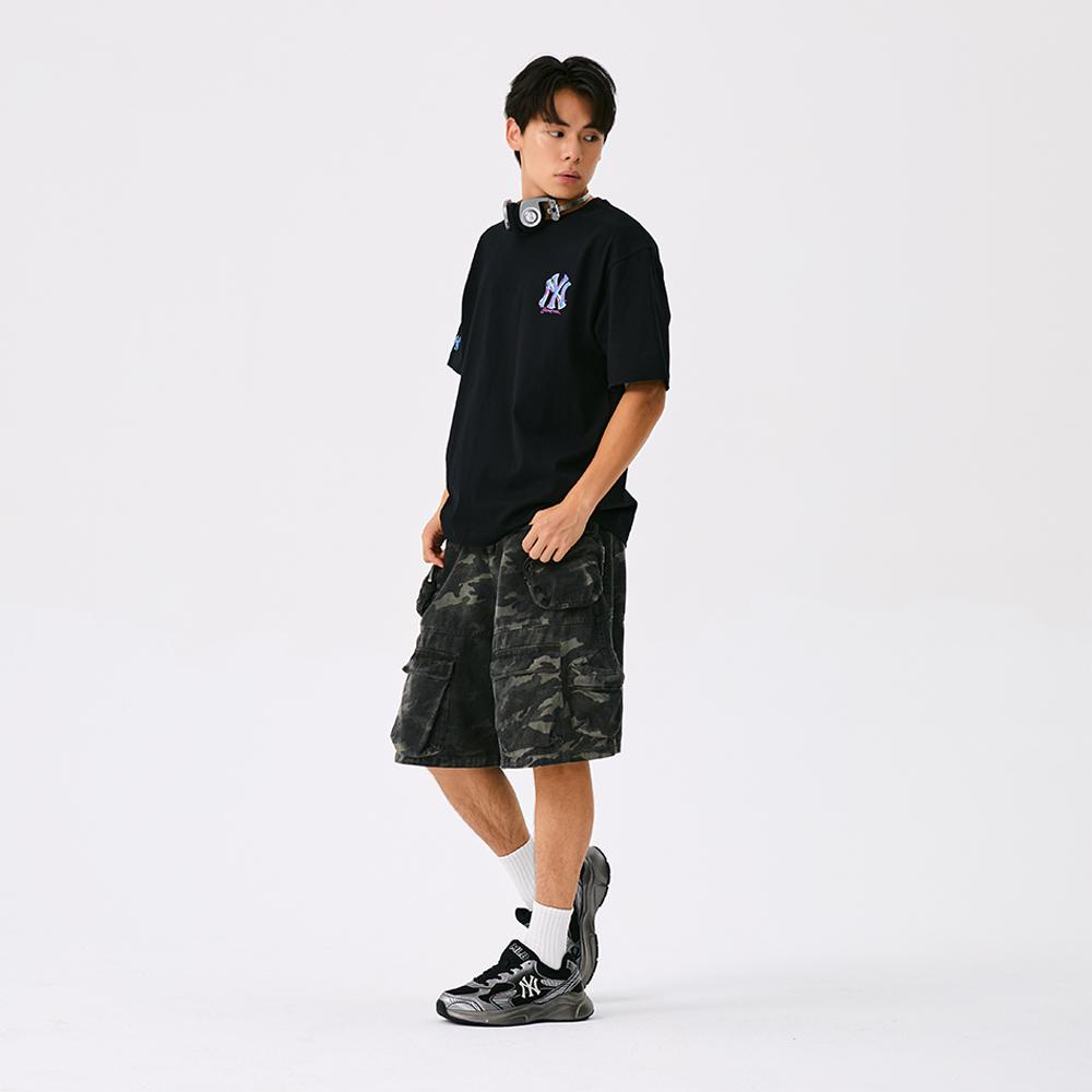 MLB New York Yankees Basic Collection FW25 T Shirt Unisex Standard Black 3ATSB1654-50BKS